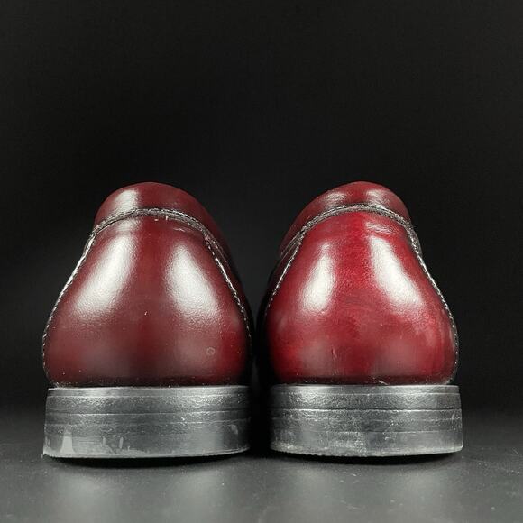 Cole Haan City Men’s 8.5 D Burgundy Leather Slip On Tassel Loafers Dress Shoes main image 7